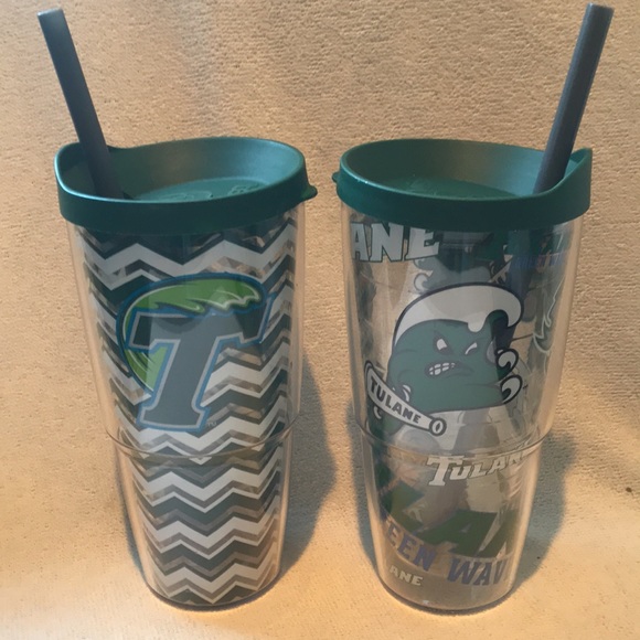tervis Other - 2 Tulane University 24 oz Tervis Cups Lids